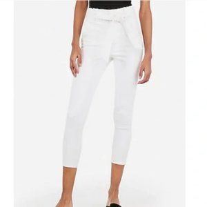 Express Stretch + Cropped Super High Rise Belted Jeans